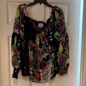 Anthropologie Multicolor Floral Blouse